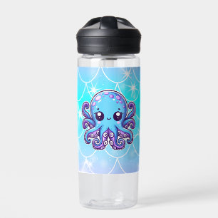 Cute blue octopus water bottle