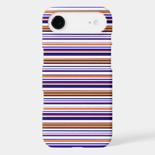Cute blue orange stripes