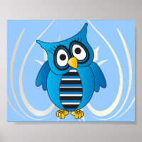 Cute Blue Owl