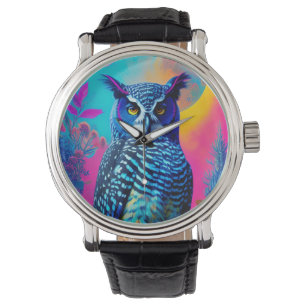 Cute blue owl watch