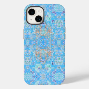 Cute blue pastel floral iPhone 14 case