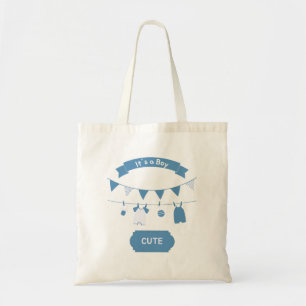 Cute Blue Pattern Tote Bags