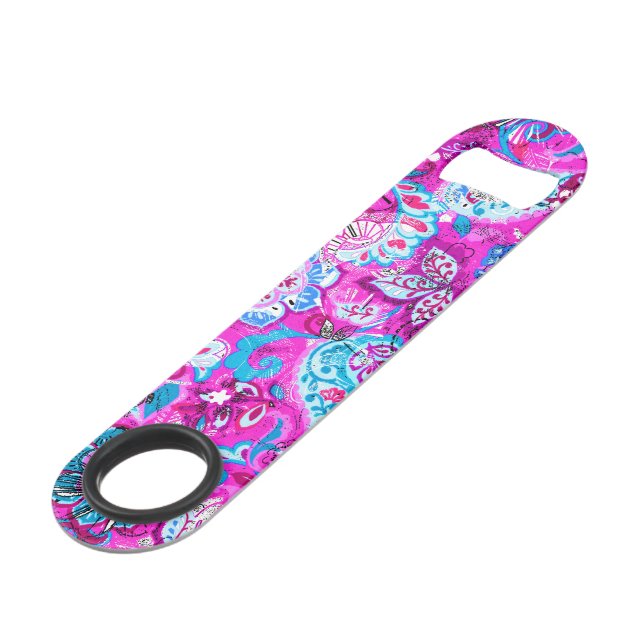 Cute blue pink flowers patterns (Front Angled)