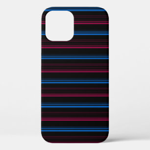 Cute blue pink stripes  iPhone 12 case