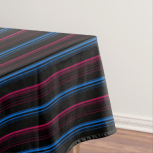Cute blue pink stripes tablecloth