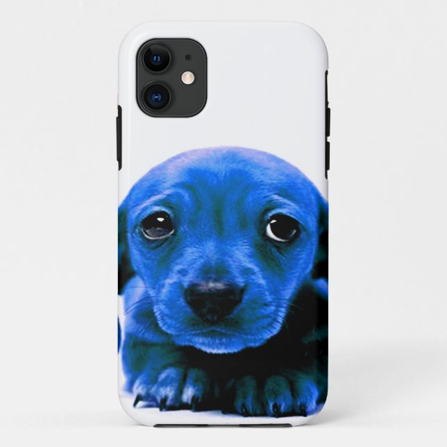 Cute Blue Puppy Dog Personalise IT Case-Mate iPhone Case (Back)