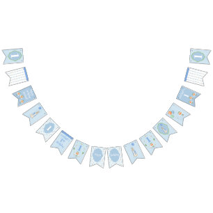 Cute Blue Rabbit One 1st 1 First Birthday Bunting