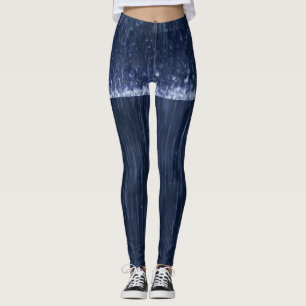 Cute Blue Rain Leggings