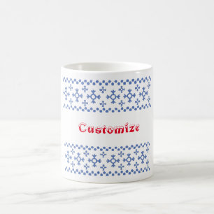 Cute Blue Snowflakes Pattern Thunder_Cove Coffee Mug