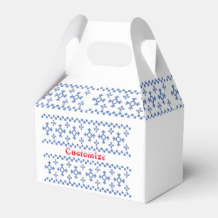 Cute Blue Snowflakes Pattern Thunder_Cove Favour Box