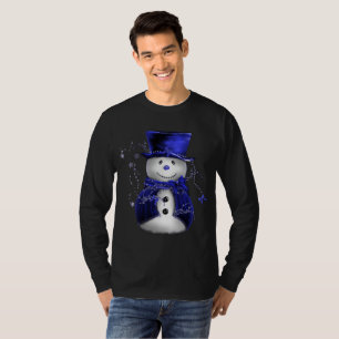 Cute Blue Snowman T-Shirt