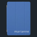 Cute Blue Solid Colour Personalised Name iPad Pro Cover<br><div class="desc">Cute Cobalt Blue Solid Colour Personalised Name iPad Pro Cover</div>