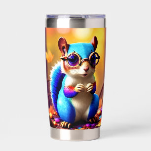 Cute Blue Squirrel with Glasses-56786 Insulated Tumbler