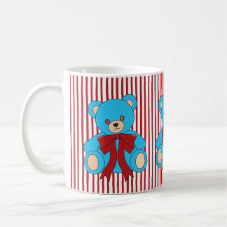 Cute Blue Teddy Bear Christmas Coffee Mug