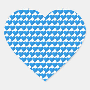 Cute blue tiny hearts pattern modern heart sticker