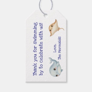 Cute, Blue Under the Sea Thank you Gift Tags