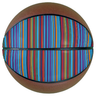 Cute blue violet stripes basketball