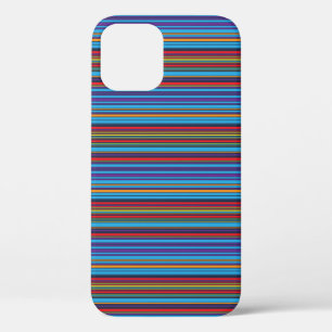 Cute blue violet stripes iPhone 12 case
