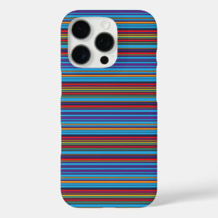 Cute blue violet stripes iPhone 16 pro case