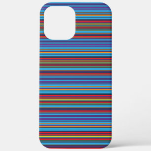 Cute blue violet stripes iPhone 12 pro max case