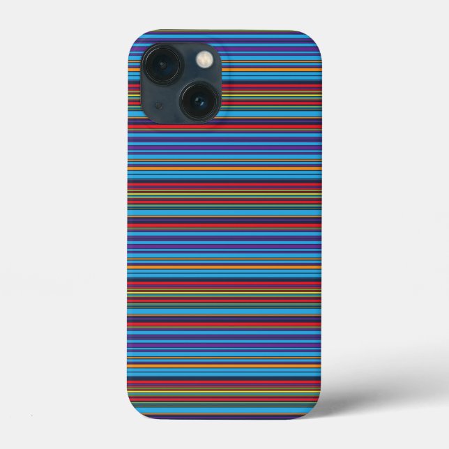 Cute blue violet stripes Case-Mate iPhone case (Back)