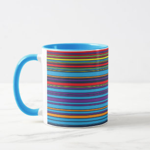 Cute blue violet stripes mug