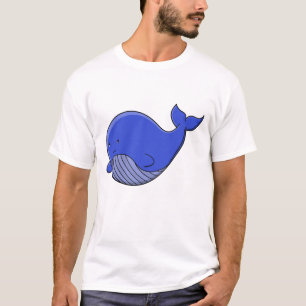 Cute Blue Whale Kawaii Ocean Animal T-Shirt