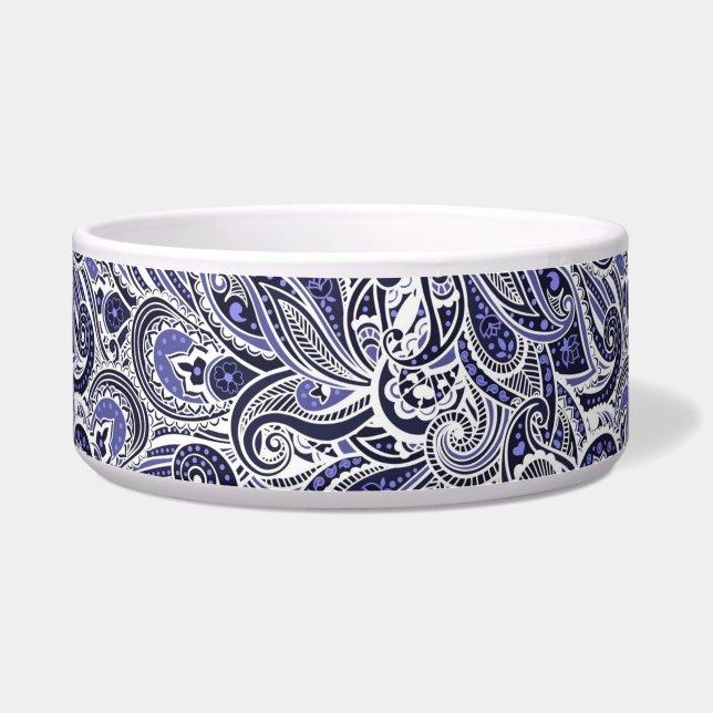 Cute blue white paisley patterns design (Front)