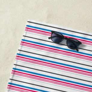 Cute blue white stripes beach towel