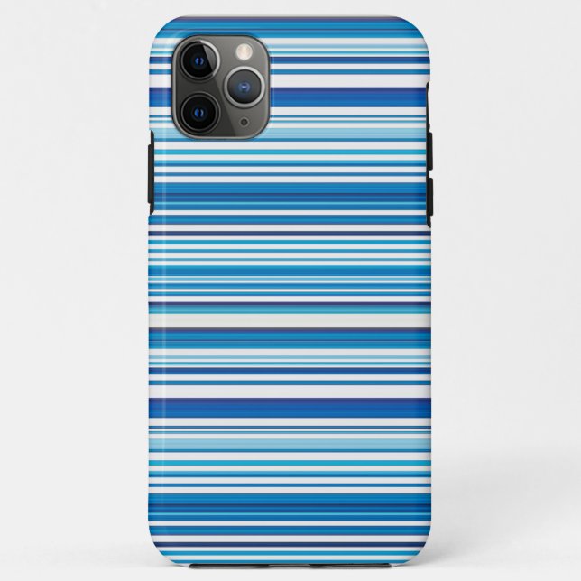 Cute blue white stripes Case-Mate iPhone case (Back)