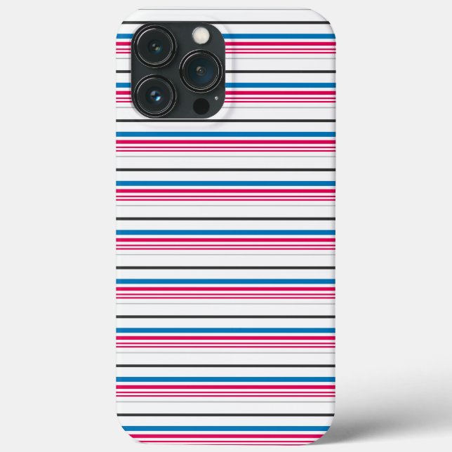 Cute blue white stripes Case-Mate iPhone case (Back)