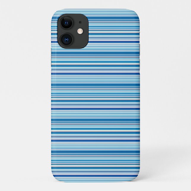 Cute blue white stripes Case-Mate iPhone case (Back)