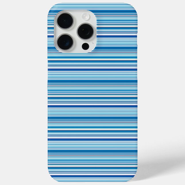 Cute blue white stripes Case-Mate iPhone case (Back)
