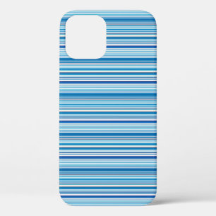 Cute blue white stripes iPhone 12 pro case