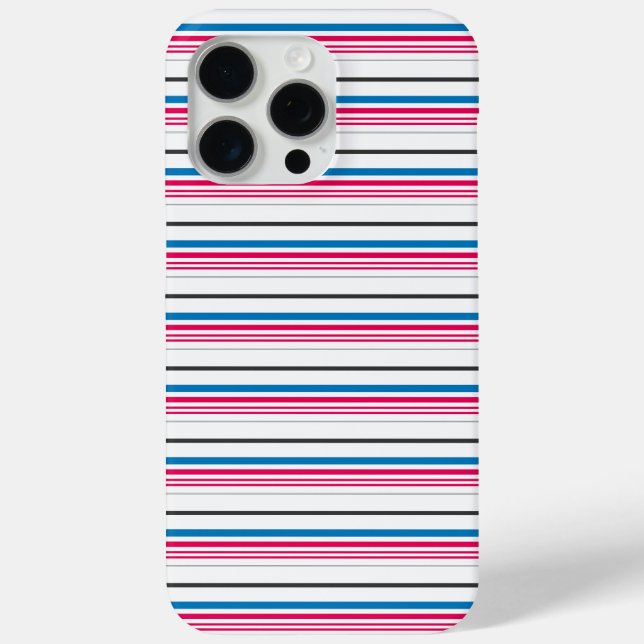 Cute blue white stripes Case-Mate iPhone case (Back)
