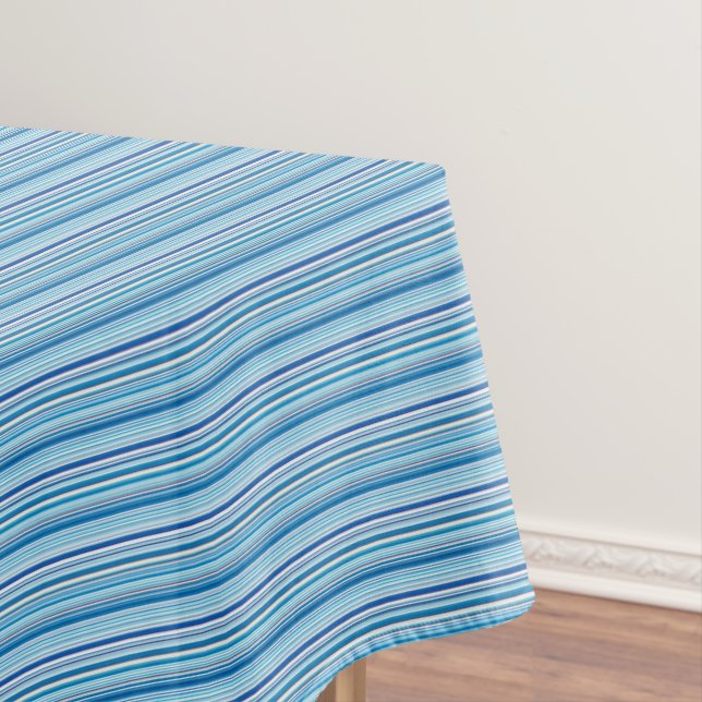Cute blue white stripes tablecloth (In Situ)