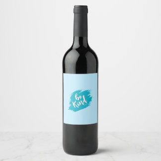 Cute Blue Wine Bottle Lable Label