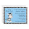 Cute Blue Zebra Boy Baby Shower Invitations