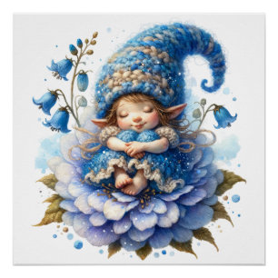 Cute Bluebell Fairy Poster