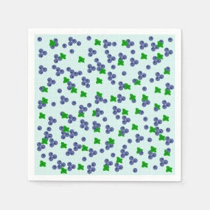 Cute Blueberries Paper Napkins