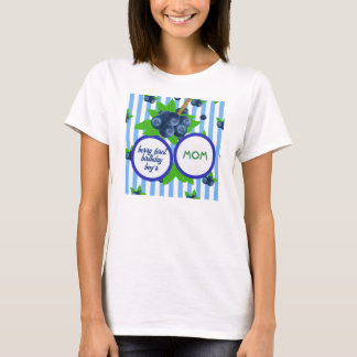 Cute Blueberry Berry First Birthday Boy's Mum T-Shirt