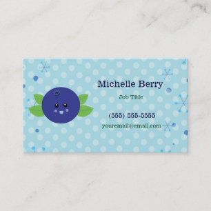 Cute Blueberry Business Card