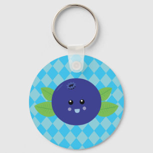 Cute Blueberry Key Ring