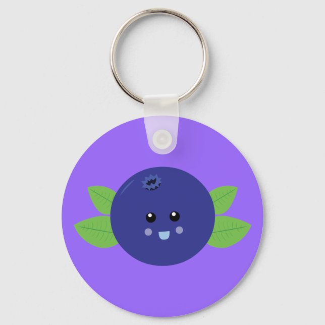 Cute Blueberry Key Ring (Front)