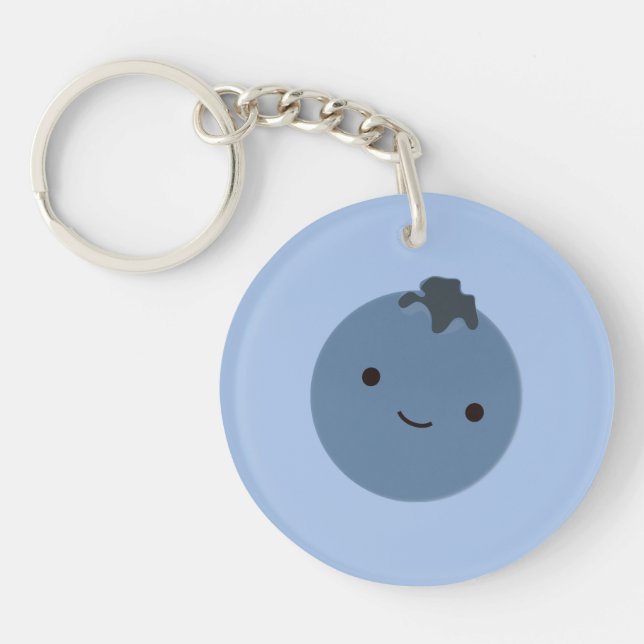 Cute Blueberry Key Ring (Front)