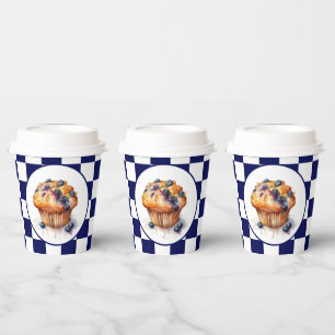 Cute blueberry muffin party paper cups