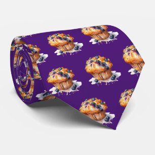 Cute blueberry muffin tiled  tie