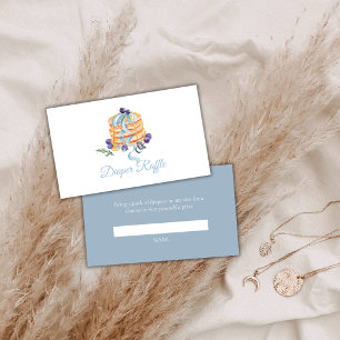 Cute Blueberry Pancake Diaper Raffle Baby Shower Enclosure Card