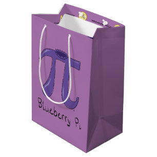 Cute Blueberry Pi Symbol Math Teacher Medium Gift Bag