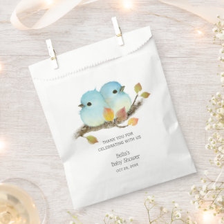 Cute Bluebirds Bird Baby Shower Favour Bag